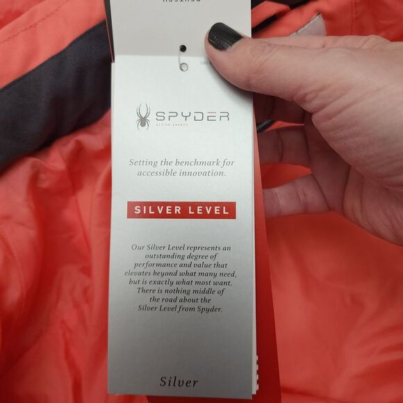 NEW Spyder Girls Atlas Zadie Synthetic Down Jacket Ski Snow Jacket Size 16 Peach - Picture 12 of 16